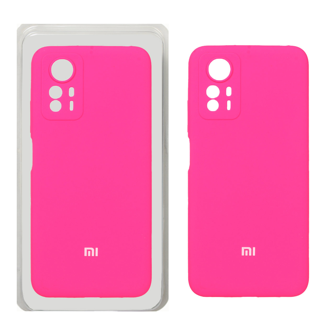 قاب سیلیکونی پاک کنی محافظ لنزدار اورجینال Xiaomi Redmi Note 12S - صورتی فانتزی (پک اصلی)